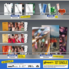 Le Sserafim 1st Single Album Spaghetti (Weird Garlic ver., Knocking Basil ver., Cheeky Neon Pepper ver.)