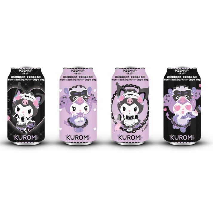 Kuromi Sparkling Water Grape 330ml