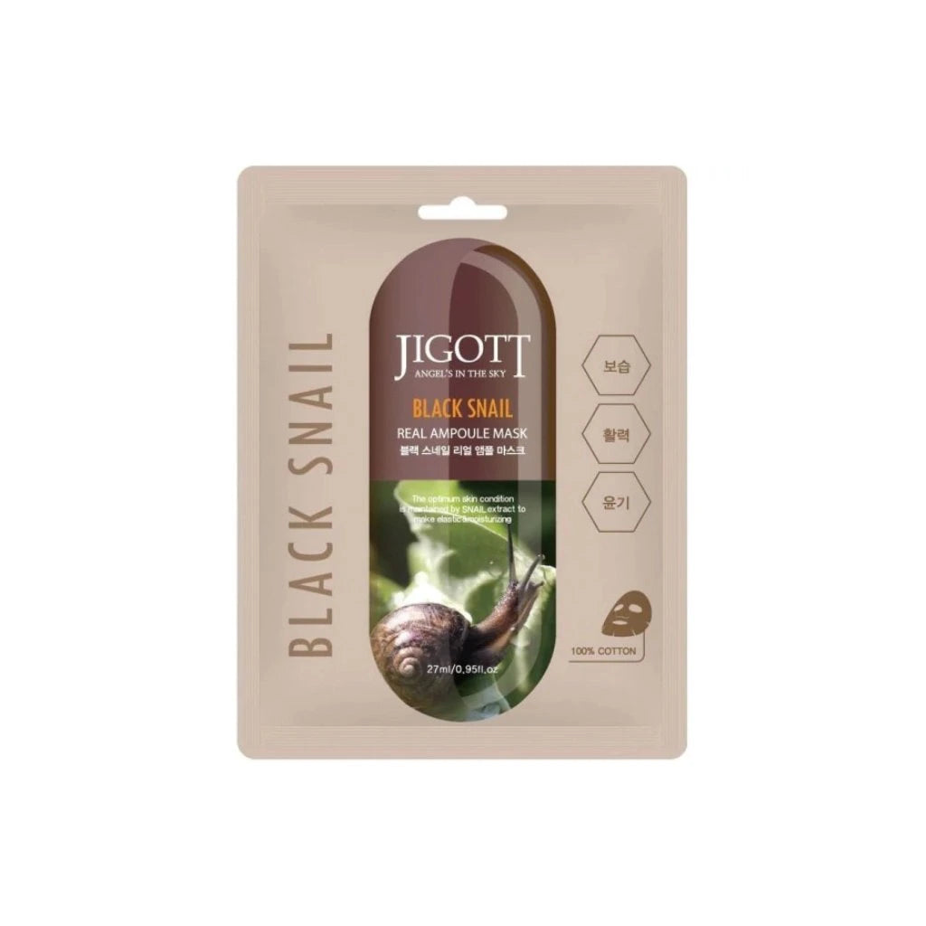 Jigott Real Ampoule Mask Black Snail