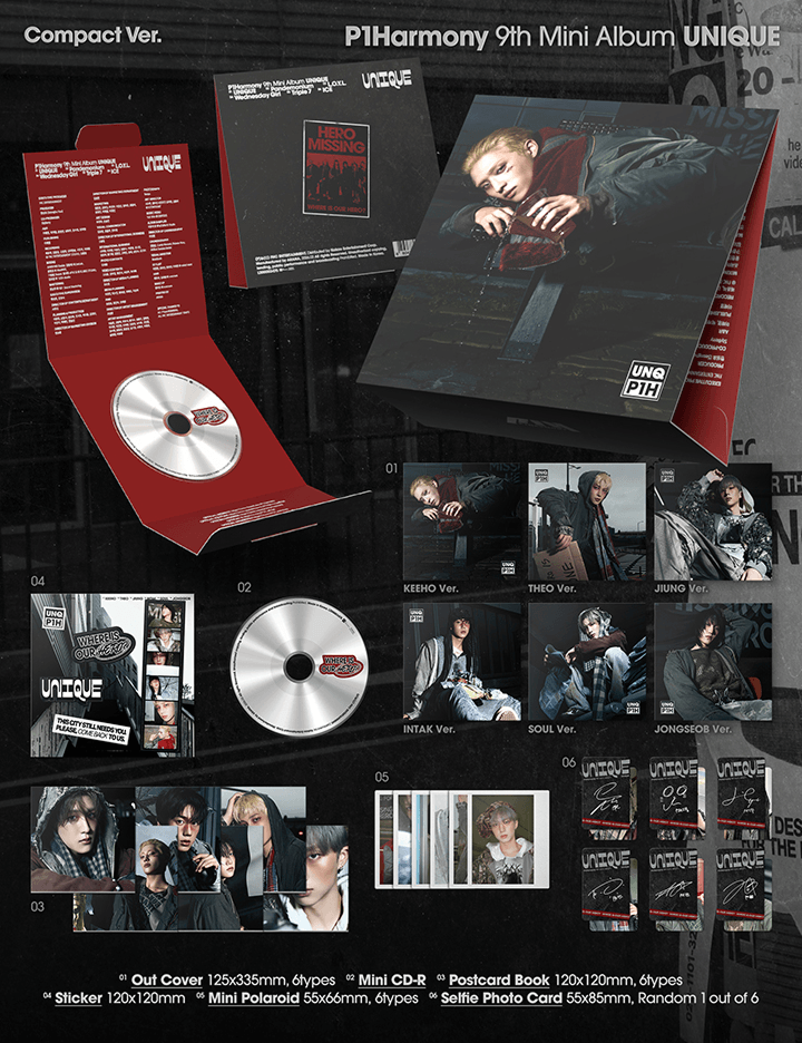 P1harmony 9th Mini Album Unique Compact Ver.