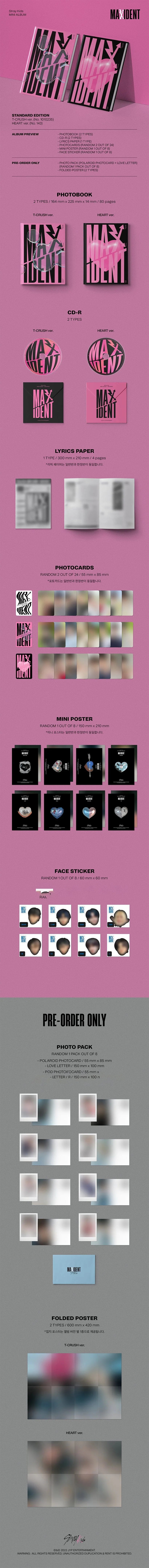 Stray Kids Maxident Standard Edition (T-CRUSH, HEART ver.)