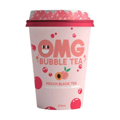 OMG Bubble Tea s Príchuťou Broskyne a Jahody 270ml