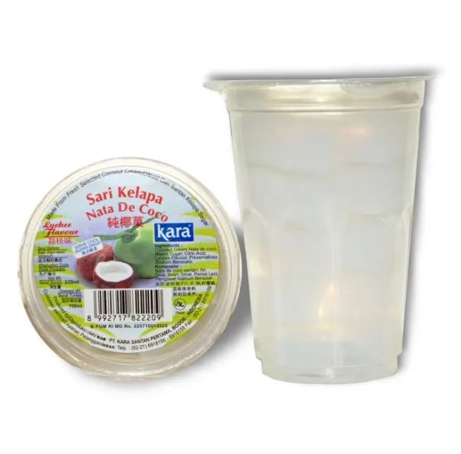 Kara - Kokosové želé s príchoťou liči v pohári s Nata De Coco 220 g