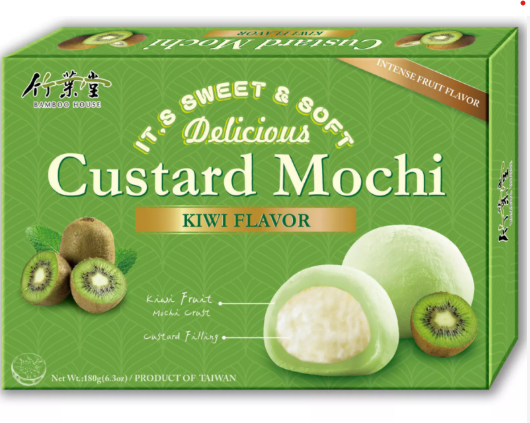 Bamboo House Custard Mochi – Kiwi 180g