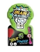 Brain Blasterz Kyslý prášok s lízatkom - Jablko