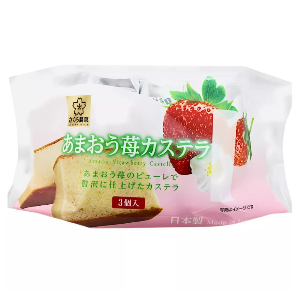 Sakuraseika Amaou Strawberry Cake 3 ks (93 g)
