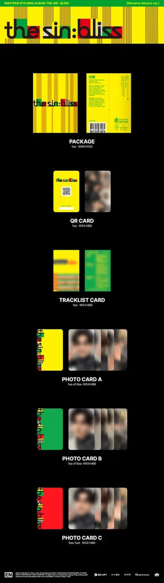PRE-ORDER Enhypen: The Sin: Bliss - Weverse Album