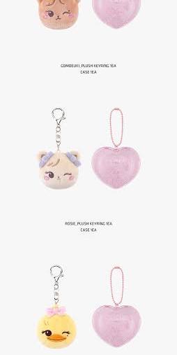 BLACKPINK - Character Plush Face Keyring + Case (Official Merch Collection Part 3)